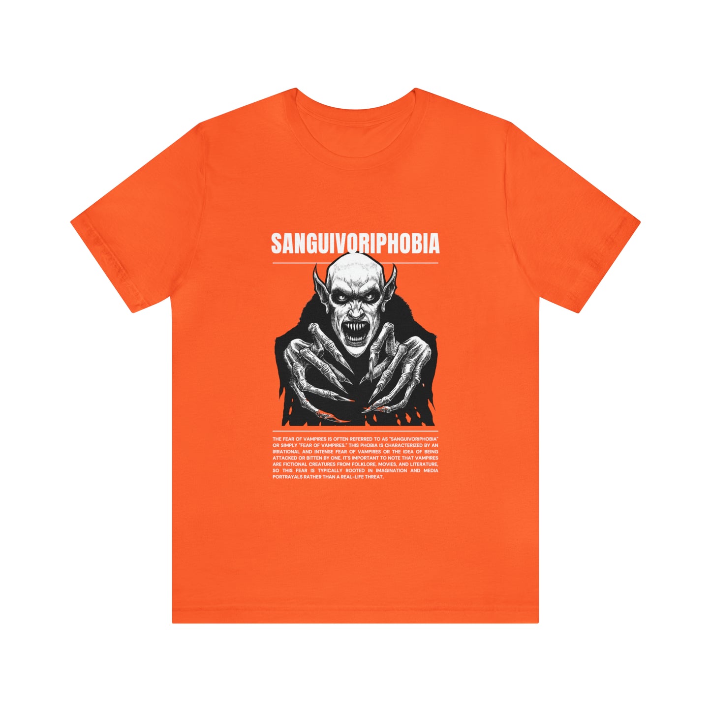 Sanguivoriphobia Fear of Vampires Halloween Tee