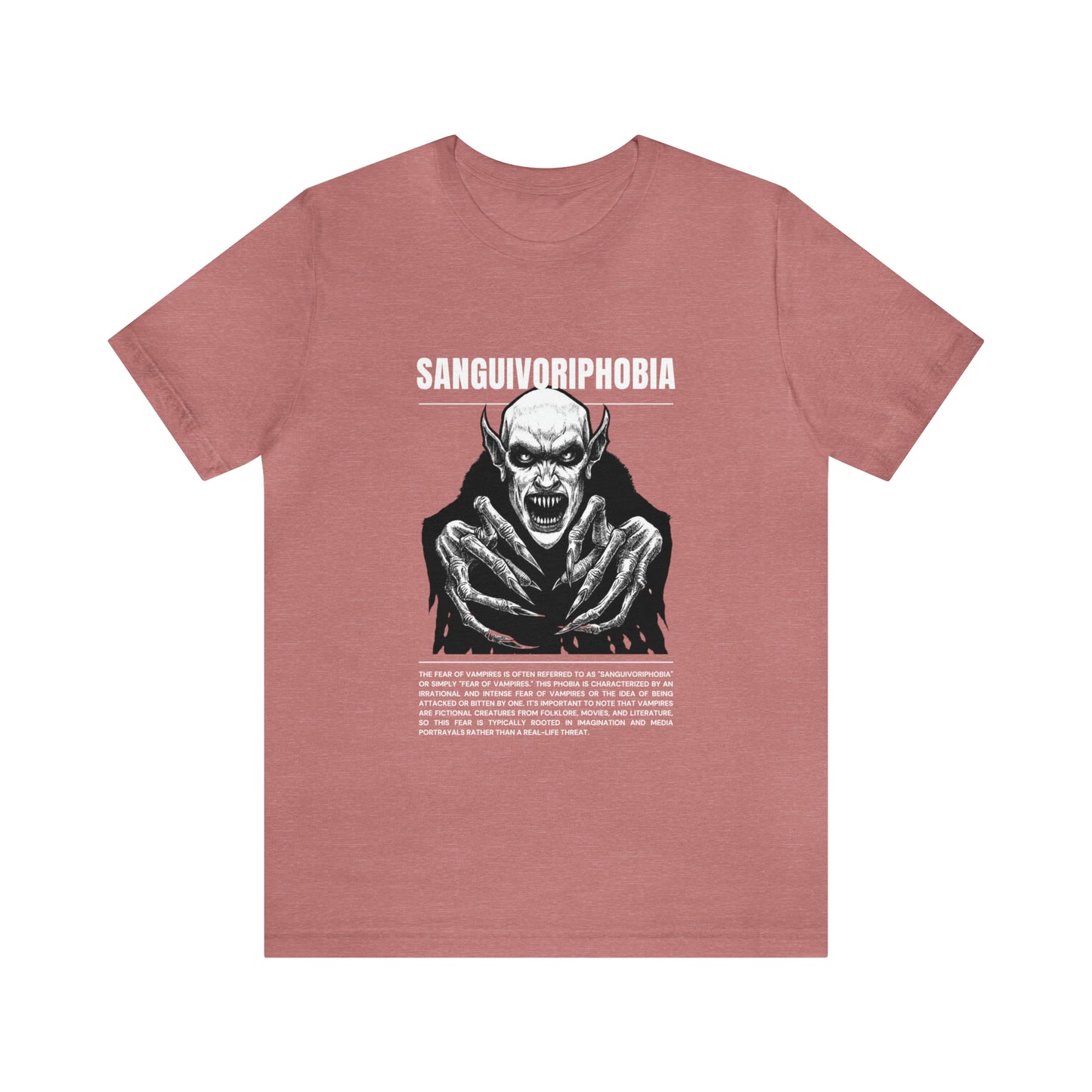 Sanguivoriphobia Fear of Vampires Halloween Tee