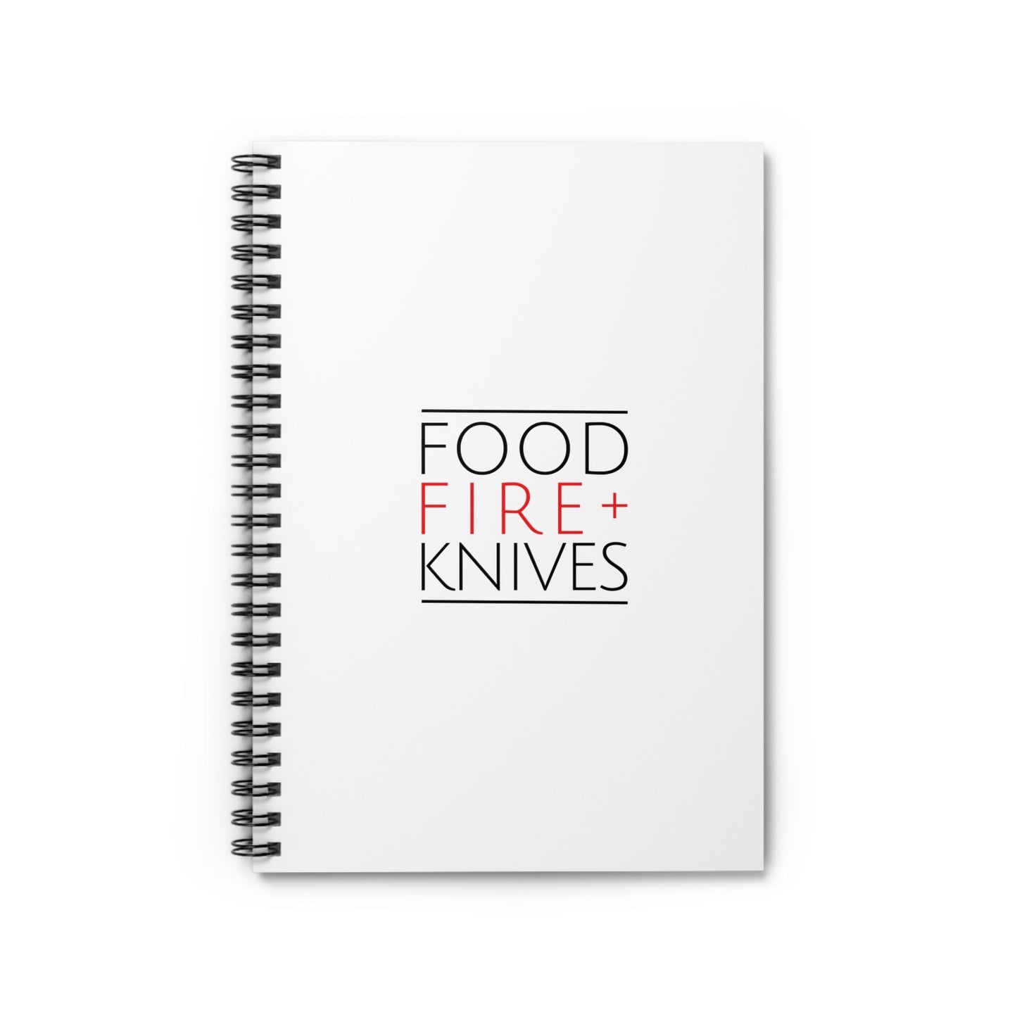 Food Fire + Knives Spiral Notebook - Ruled Line - BRAZEN BUY thsirt shirt