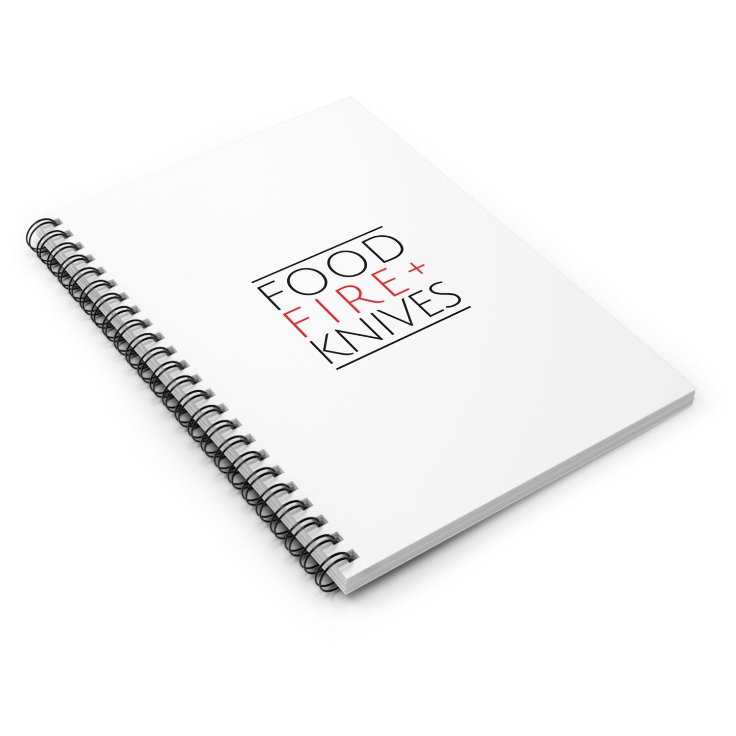 Food Fire + Knives Spiral Notebook - Ruled Line - BRAZEN BUY thsirt shirt