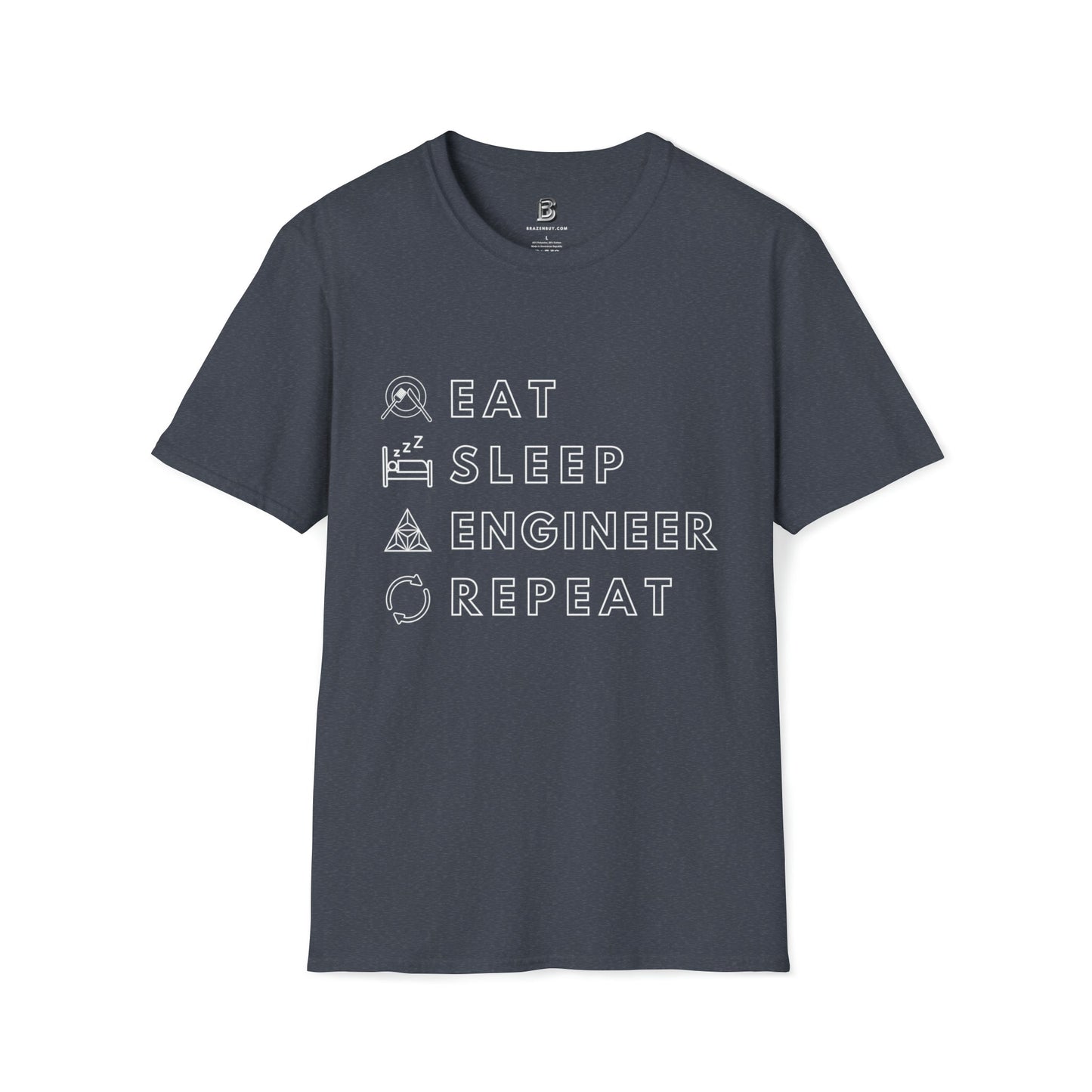 Cueto Engineering Eat, Sleep, Engineer, Repeat Men's Shirt - BRAZEN BUY thsirt shirt