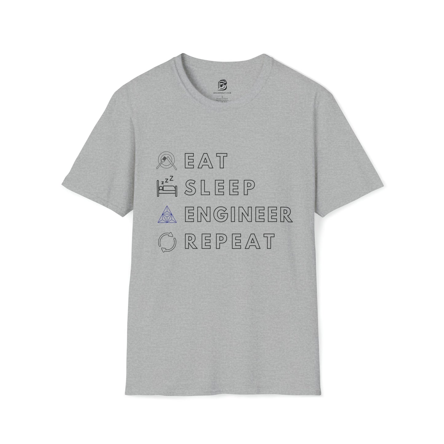 Cueto Engineering Eat, Sleep, Engineer, Repeat Men's Shirt - BRAZEN BUY thsirt shirt