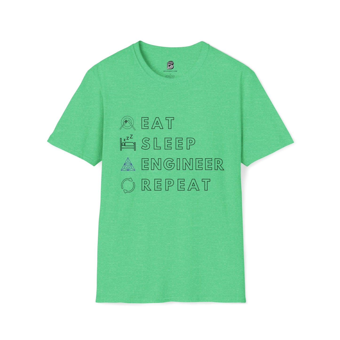 Cueto Engineering Eat, Sleep, Engineer, Repeat Men's Shirt - BRAZEN BUY thsirt shirt