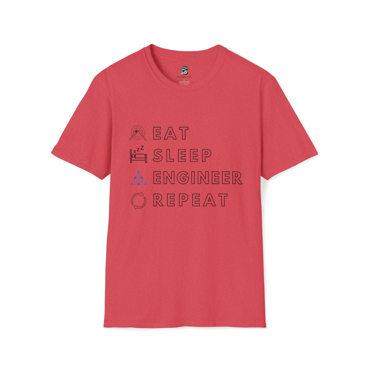 Cueto Engineering Eat, Sleep, Engineer, Repeat Men's Shirt - BRAZEN BUY thsirt shirt
