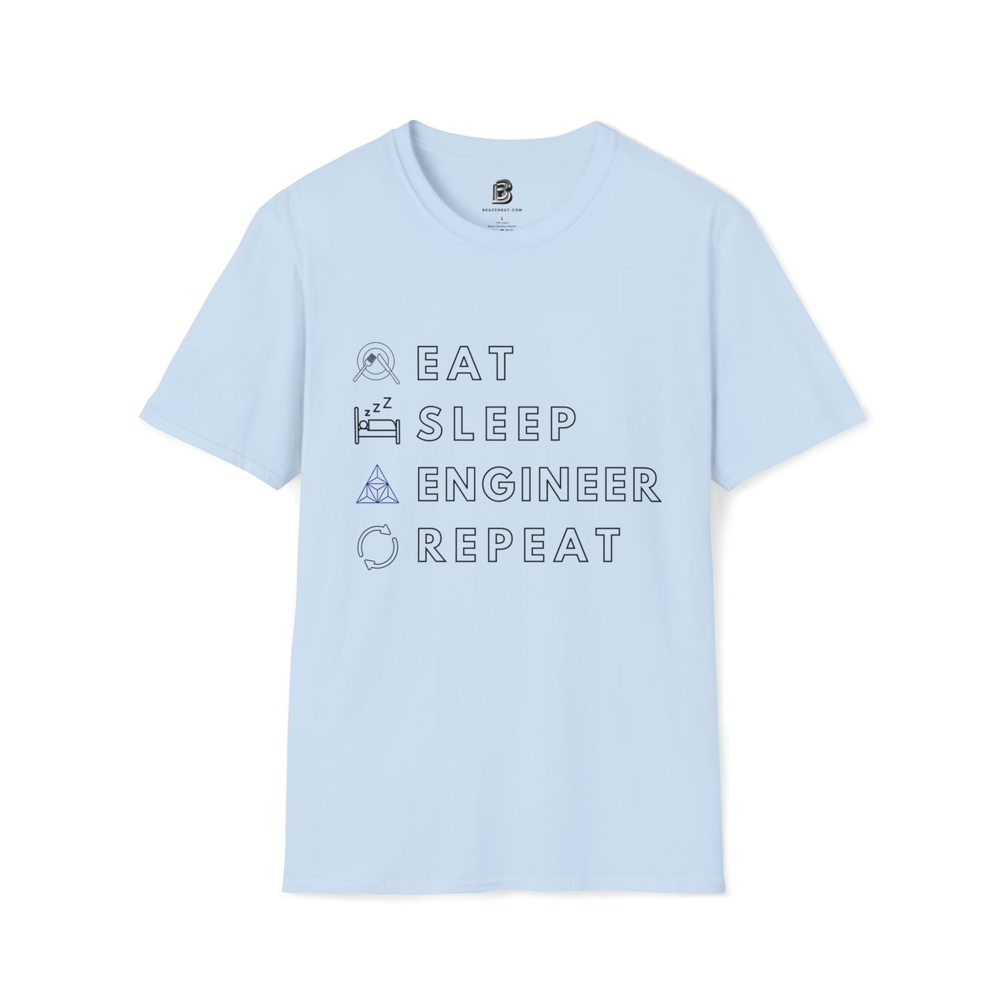 Cueto Engineering Eat, Sleep, Engineer, Repeat Men's Shirt - BRAZEN BUY thsirt shirt