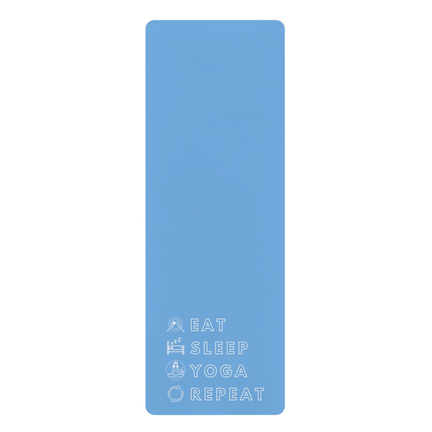 Eat, Sleep, Yoga, Repeat Yoga Mat (Blue) - BRAZEN BUY thsirt shirt