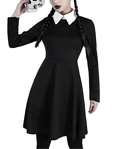 Halloween Wednesday Addams School Dress - BRAZEN BUY thsirt shirt