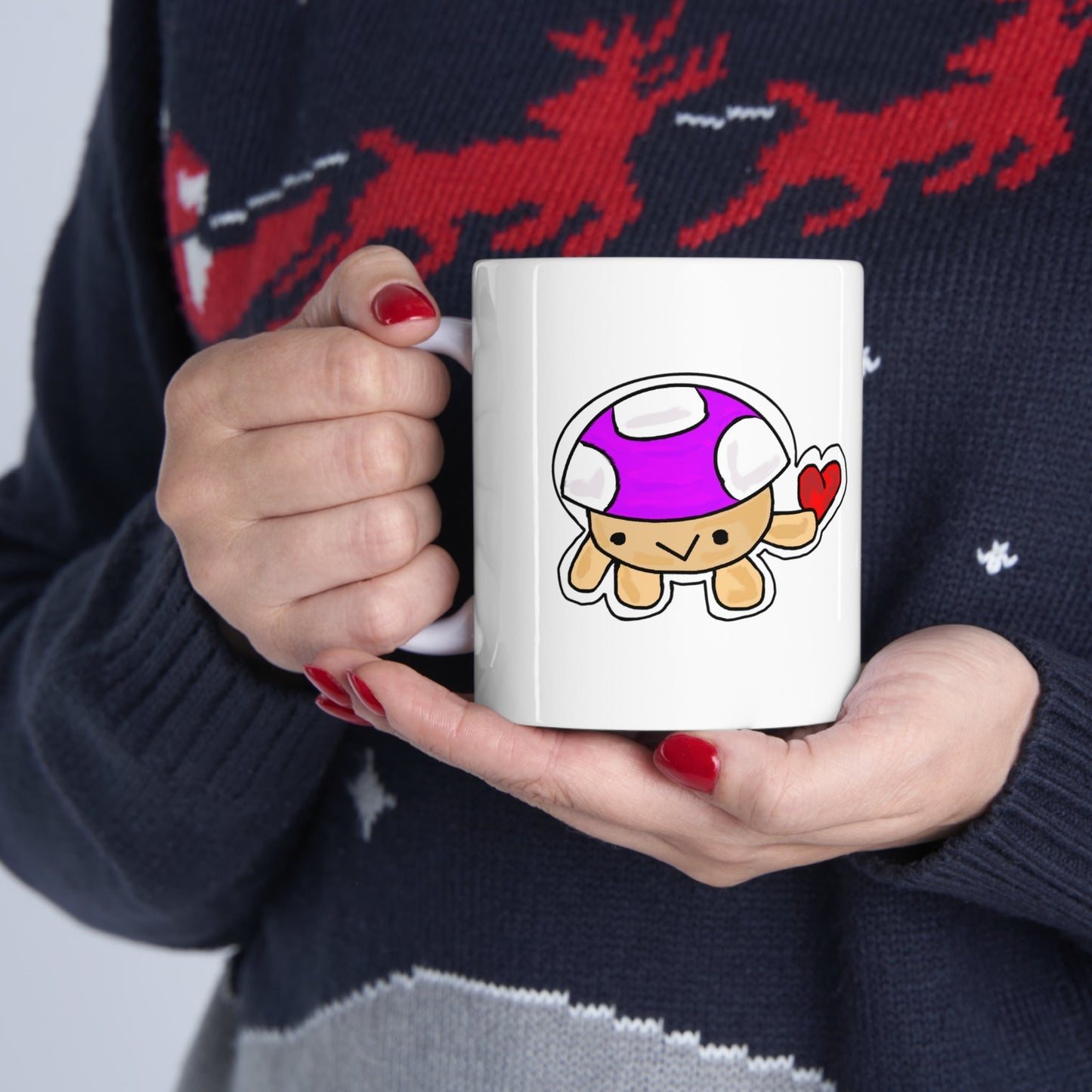 Little Cute Mushroom Guy Ceramic Mug 11oz - BRAZEN BUY thsirt shirt
