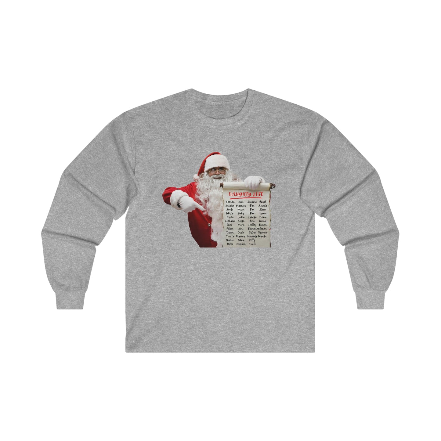 Naughty List Ultra Cotton Long Sleeve Tee - BRAZEN BUY thsirt shirt
