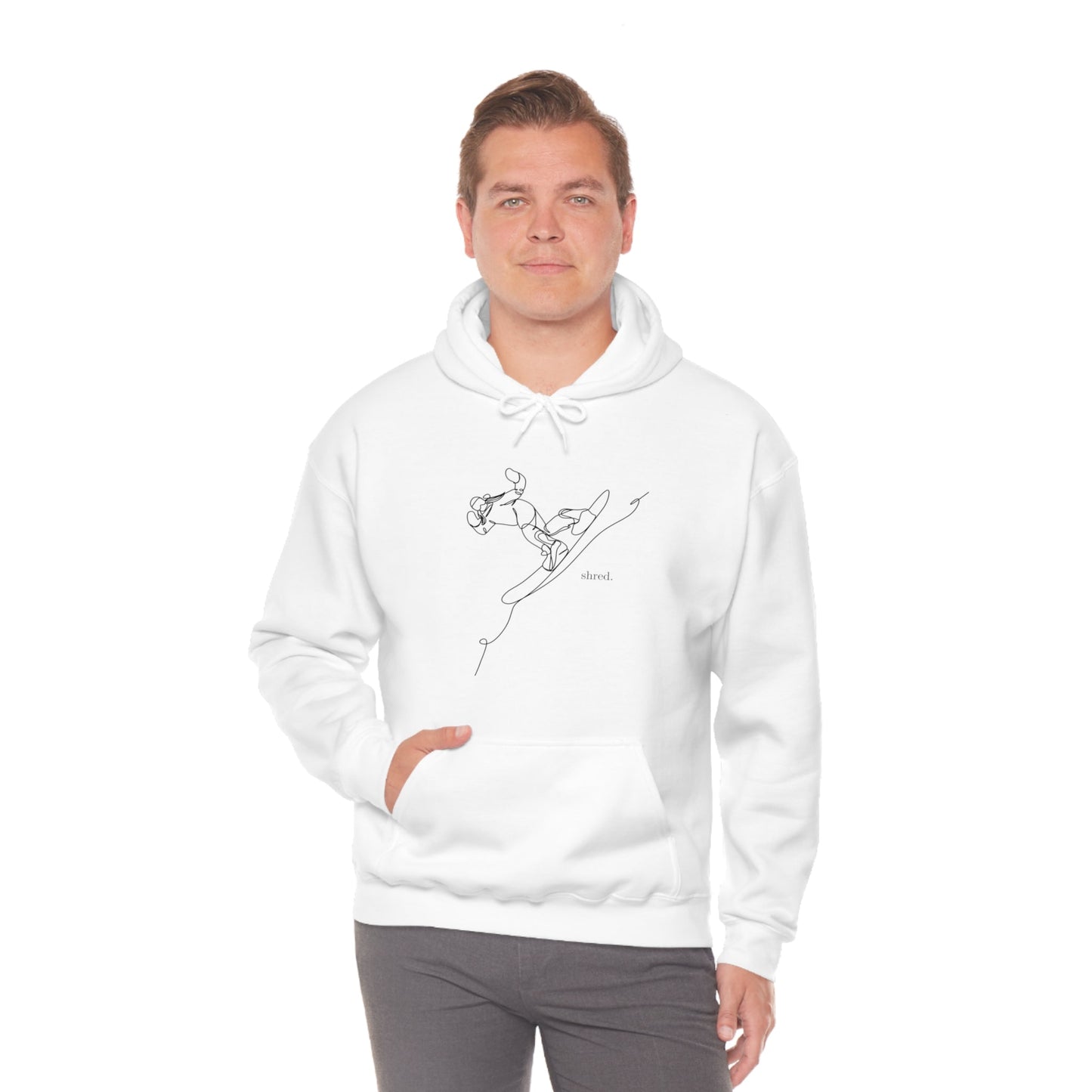 Snowboard Shred Hooded Sweatshirt - BRAZEN BUY thsirt shirt