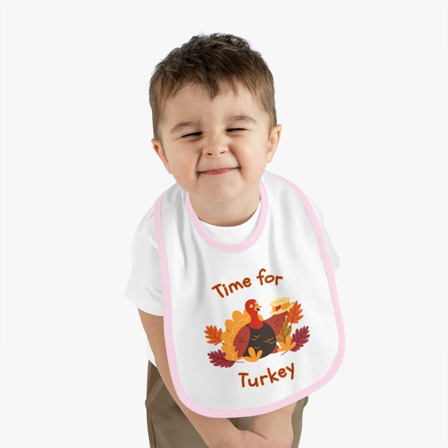 Time for Turkey Thanksgiving Baby Bib - BRAZEN BUY thsirt shirt