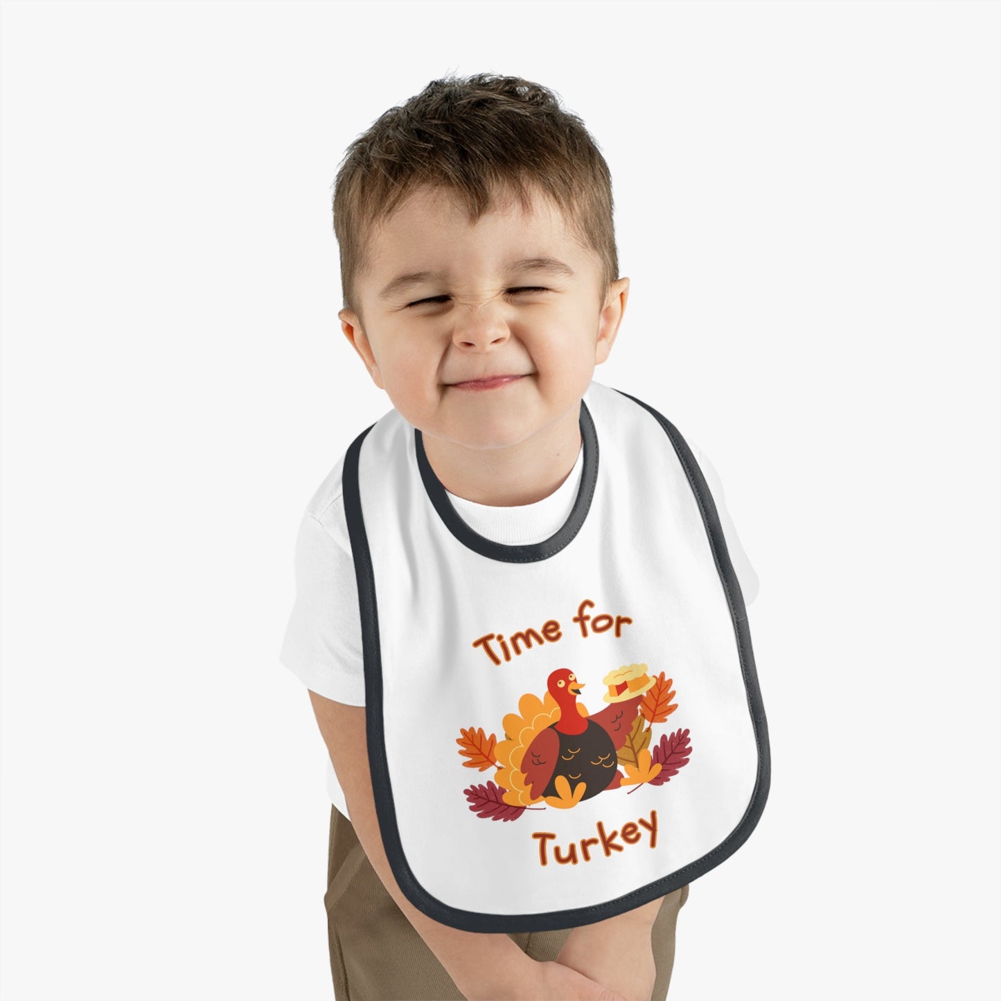 Time for Turkey Thanksgiving Baby Bib - BRAZEN BUY thsirt shirt