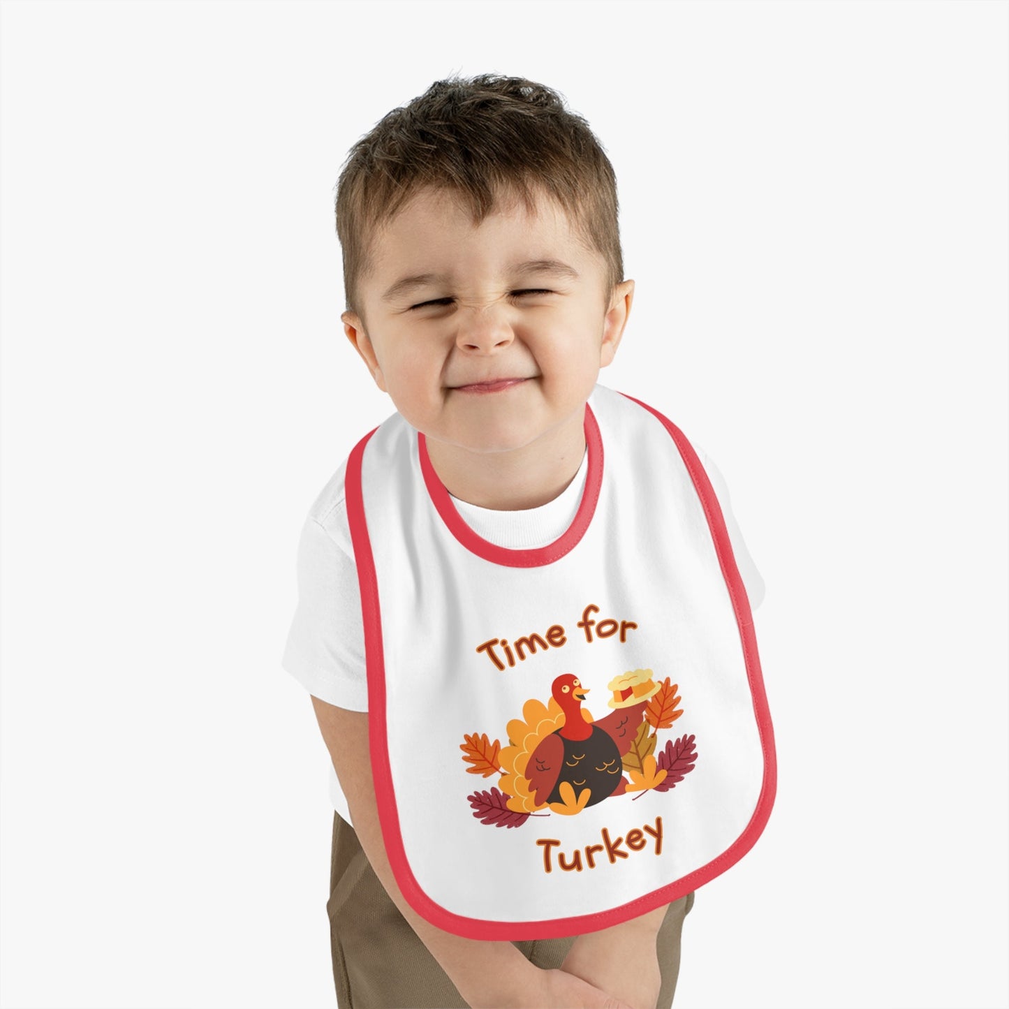 Time for Turkey Thanksgiving Baby Bib - BRAZEN BUY thsirt shirt