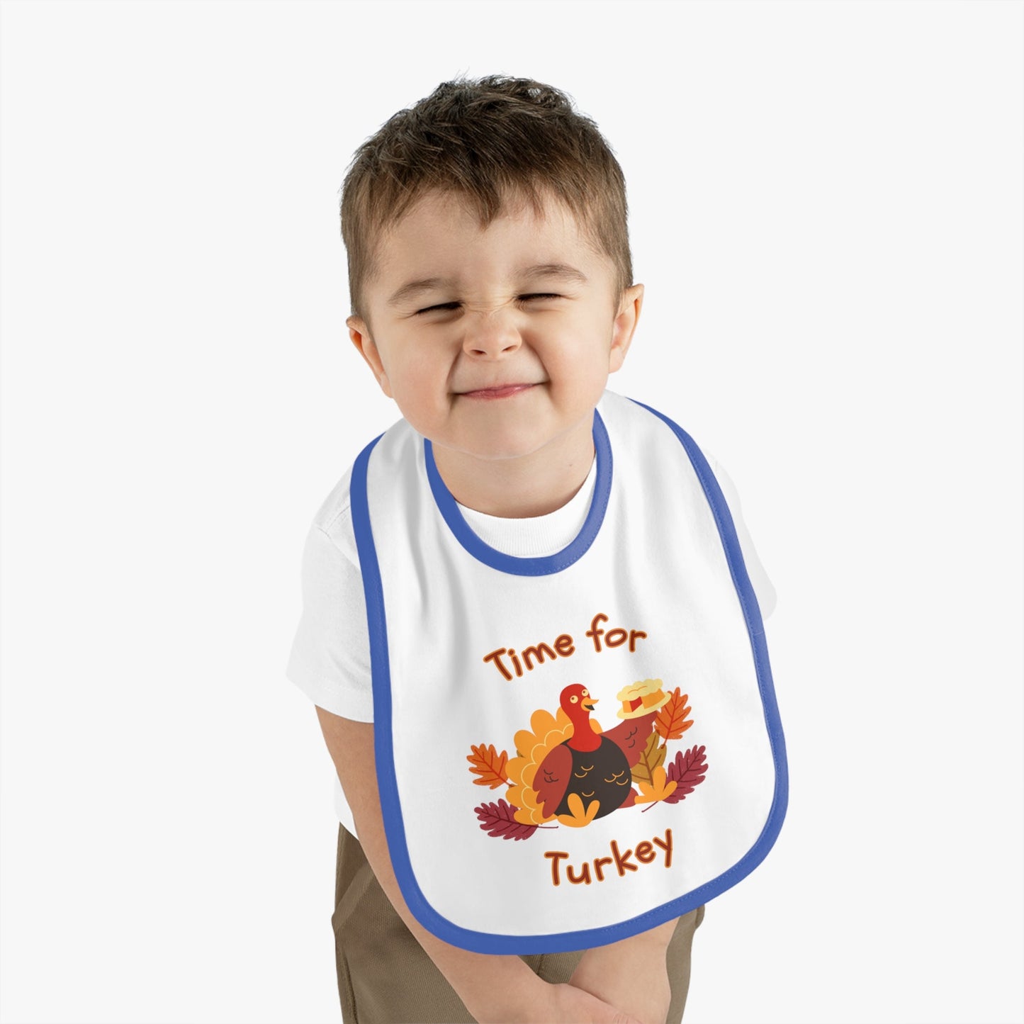 Time for Turkey Thanksgiving Baby Bib - BRAZEN BUY thsirt shirt