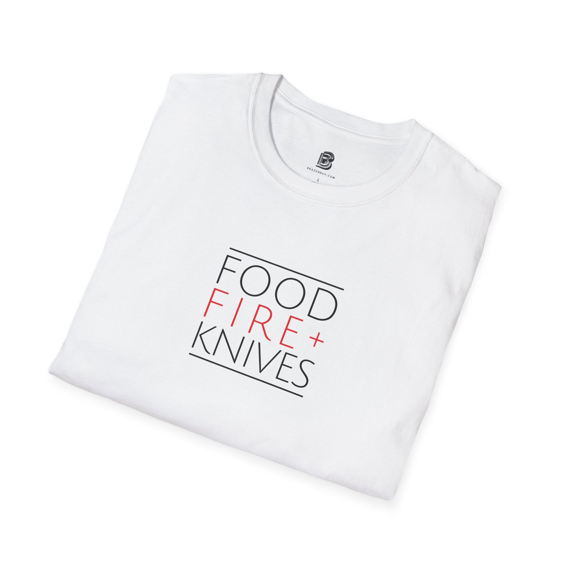 Food Fire + Knives Culinary T-Shirt - BRAZEN BUY thsirt shirt