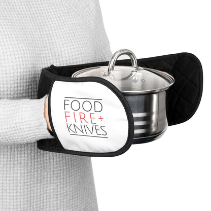 Food Fire + Knives Oven Mitts - BRAZEN BUY thsirt shirt