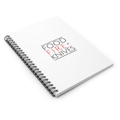 Food Fire + Knives Spiral Notebook - Ruled Line - BRAZEN BUY thsirt shirt