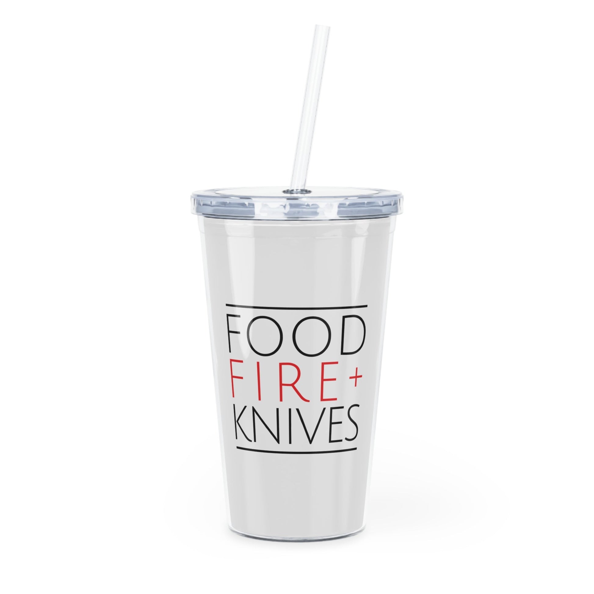 Food Fire + Knives Tumbler with Straw - BRAZEN BUY thsirt shirt