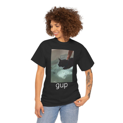 Graphic Tee - “gup” Cat in Water - BRAZEN BUY thsirt shirt