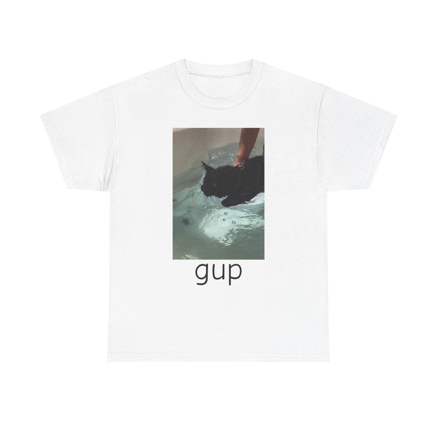 Graphic Tee - “gup” Cat in Water - BRAZEN BUY thsirt shirt