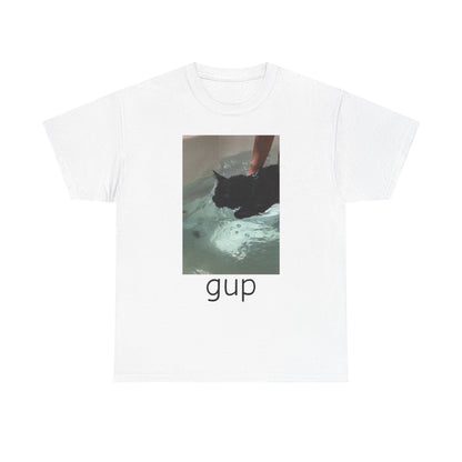 Graphic Tee - “gup” Cat in Water - BRAZEN BUY thsirt shirt