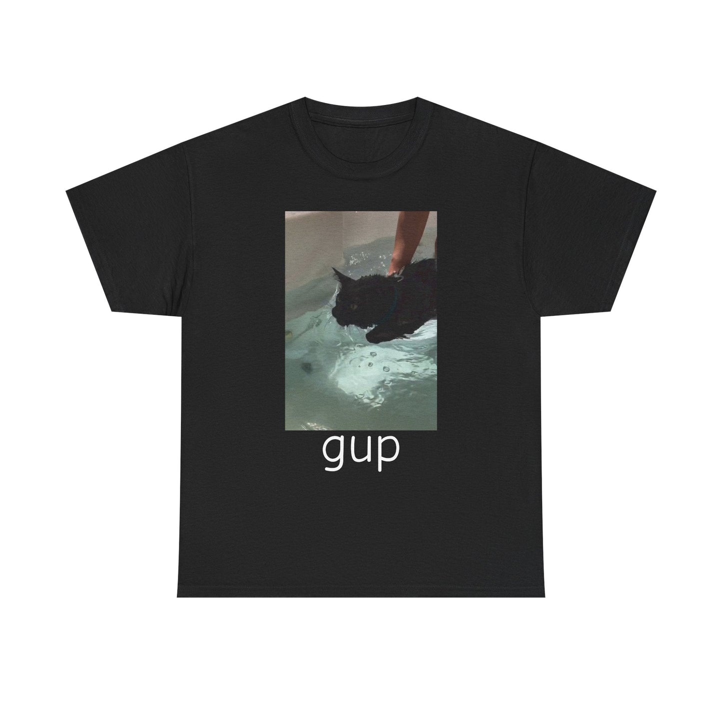 Graphic Tee - “gup” Cat in Water - BRAZEN BUY thsirt shirt