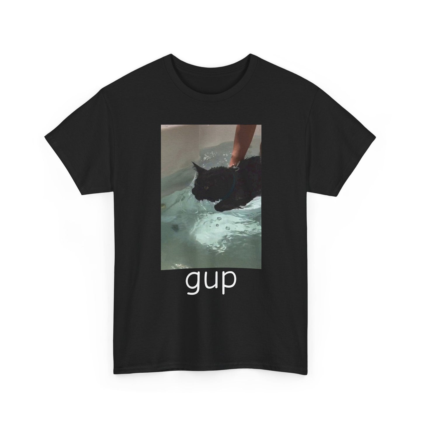 Graphic Tee - “gup” Cat in Water - BRAZEN BUY thsirt shirt