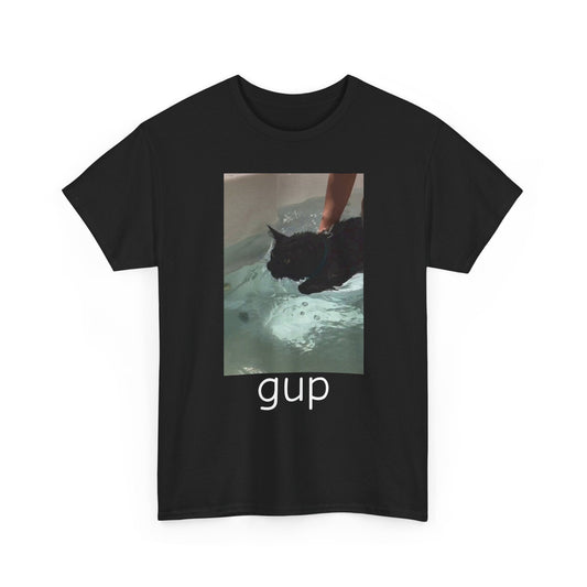 Graphic Tee - “gup” Cat in Water - BRAZEN BUY thsirt shirt