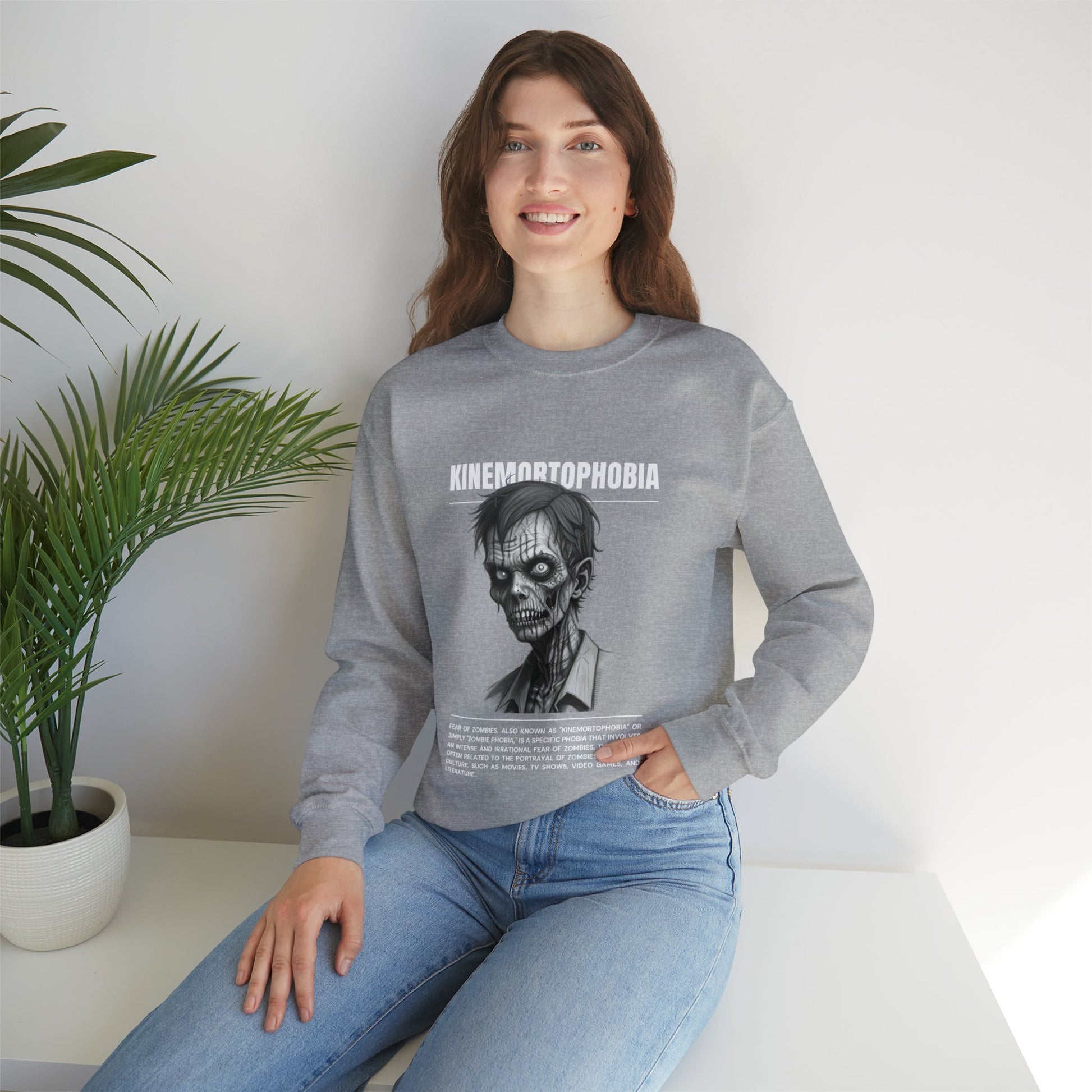 Kinemortophobia Fear of Zombies Halloween Sweatshirt - BRAZEN BUY thsirt shirt