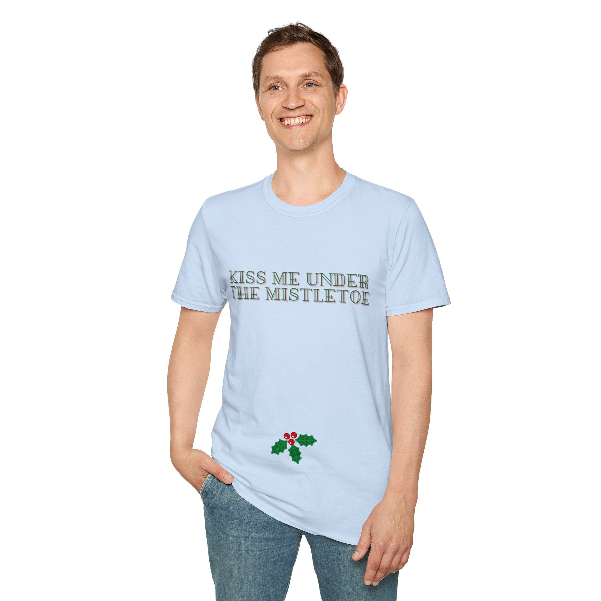 Kiss Me Under The Mistletoe Christmas Unisex Shirt - BRAZEN BUY thsirt shirt
