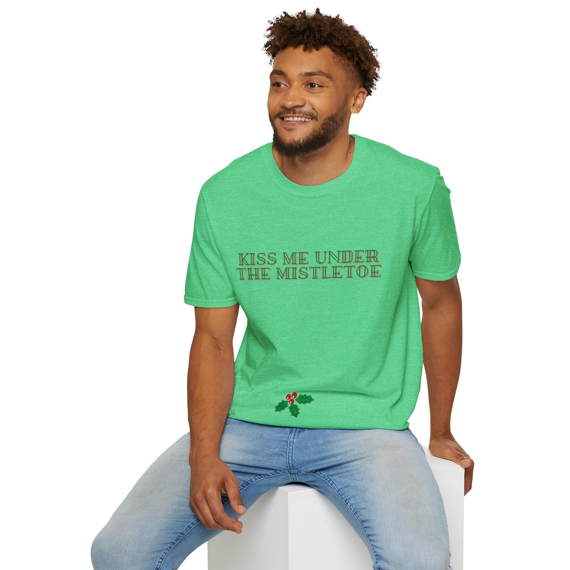 Kiss Me Under The Mistletoe Christmas Unisex Shirt - BRAZEN BUY thsirt shirt