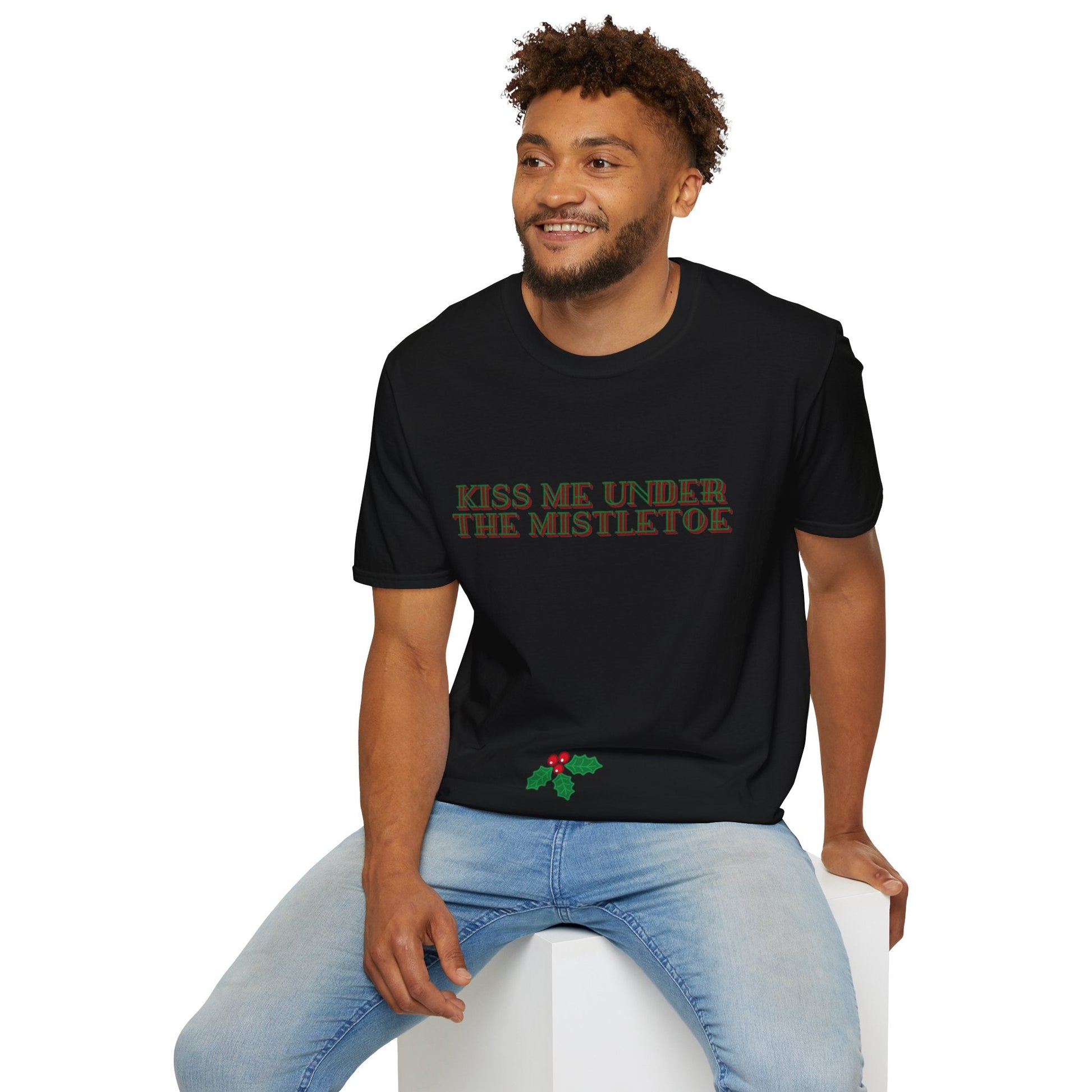 Kiss Me Under The Mistletoe Christmas Unisex Shirt - BRAZEN BUY thsirt shirt