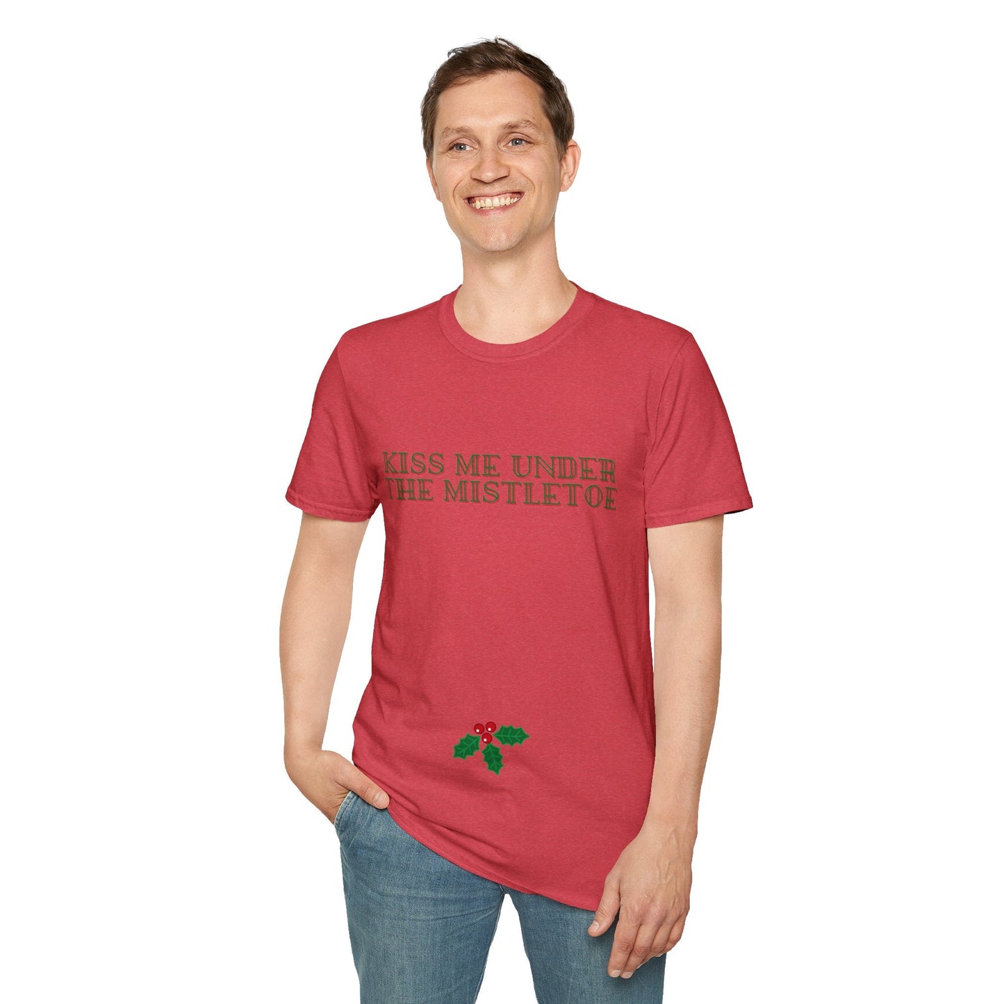 Kiss Me Under The Mistletoe Christmas Unisex Shirt - BRAZEN BUY thsirt shirt