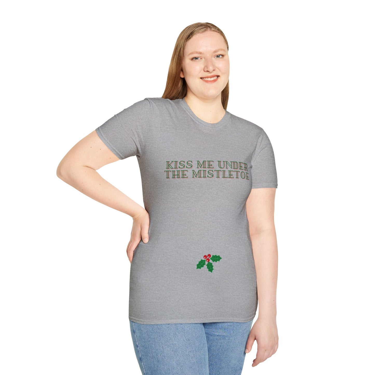 Kiss Me Under The Mistletoe Christmas Unisex Shirt - BRAZEN BUY thsirt shirt