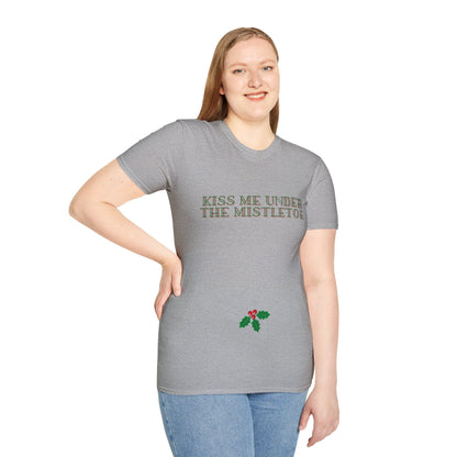 Kiss Me Under The Mistletoe Christmas Unisex Shirt - BRAZEN BUY thsirt shirt