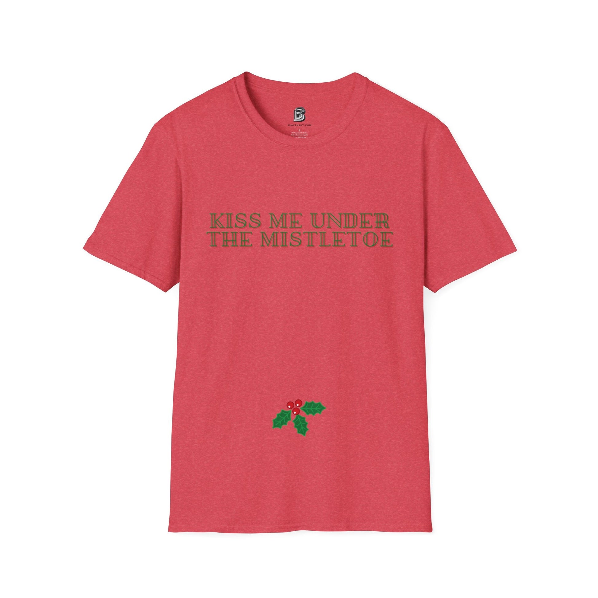 Kiss Me Under The Mistletoe Christmas Unisex Shirt - BRAZEN BUY thsirt shirt