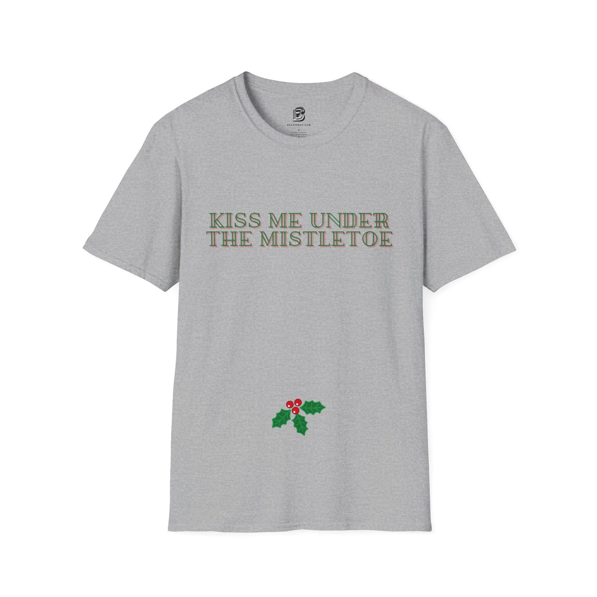 Kiss Me Under The Mistletoe Christmas Unisex Shirt - BRAZEN BUY thsirt shirt