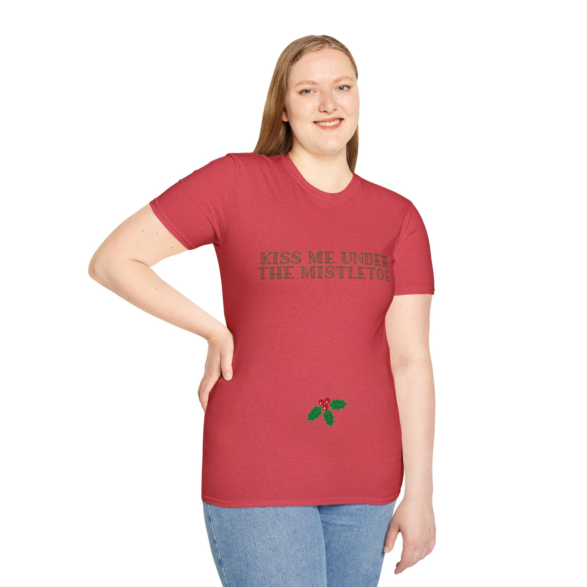 Kiss Me Under The Mistletoe Christmas Unisex Shirt - BRAZEN BUY thsirt shirt