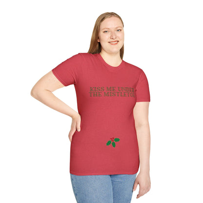 Kiss Me Under The Mistletoe Christmas Unisex Shirt - BRAZEN BUY thsirt shirt