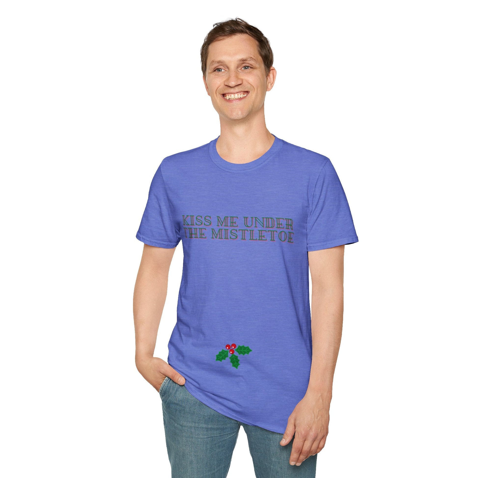 Kiss Me Under The Mistletoe Christmas Unisex Shirt - BRAZEN BUY thsirt shirt