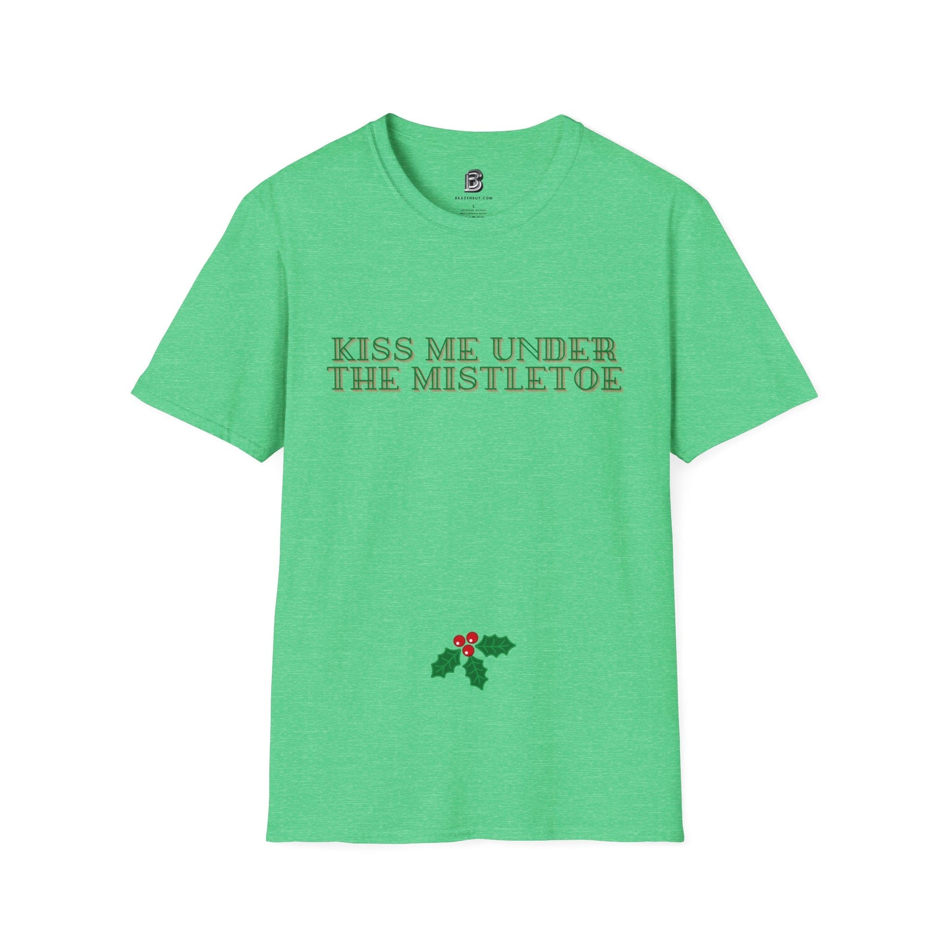 Kiss Me Under The Mistletoe Christmas Unisex Shirt - BRAZEN BUY thsirt shirt