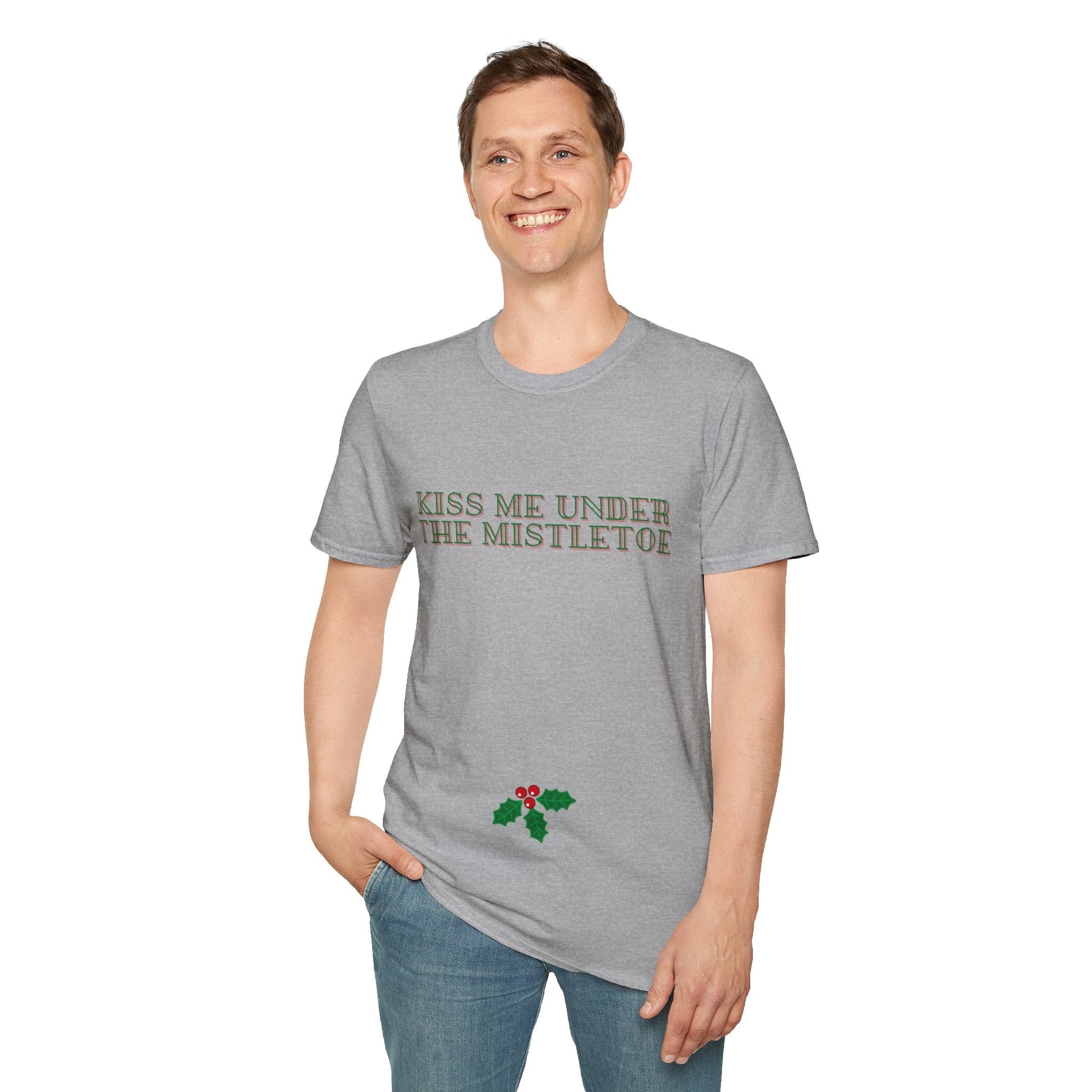 Kiss Me Under The Mistletoe Christmas Unisex Shirt - BRAZEN BUY thsirt shirt