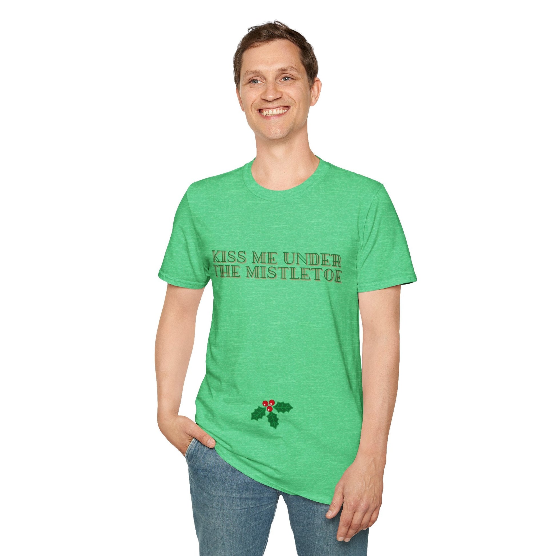 Kiss Me Under The Mistletoe Christmas Unisex Shirt - BRAZEN BUY thsirt shirt