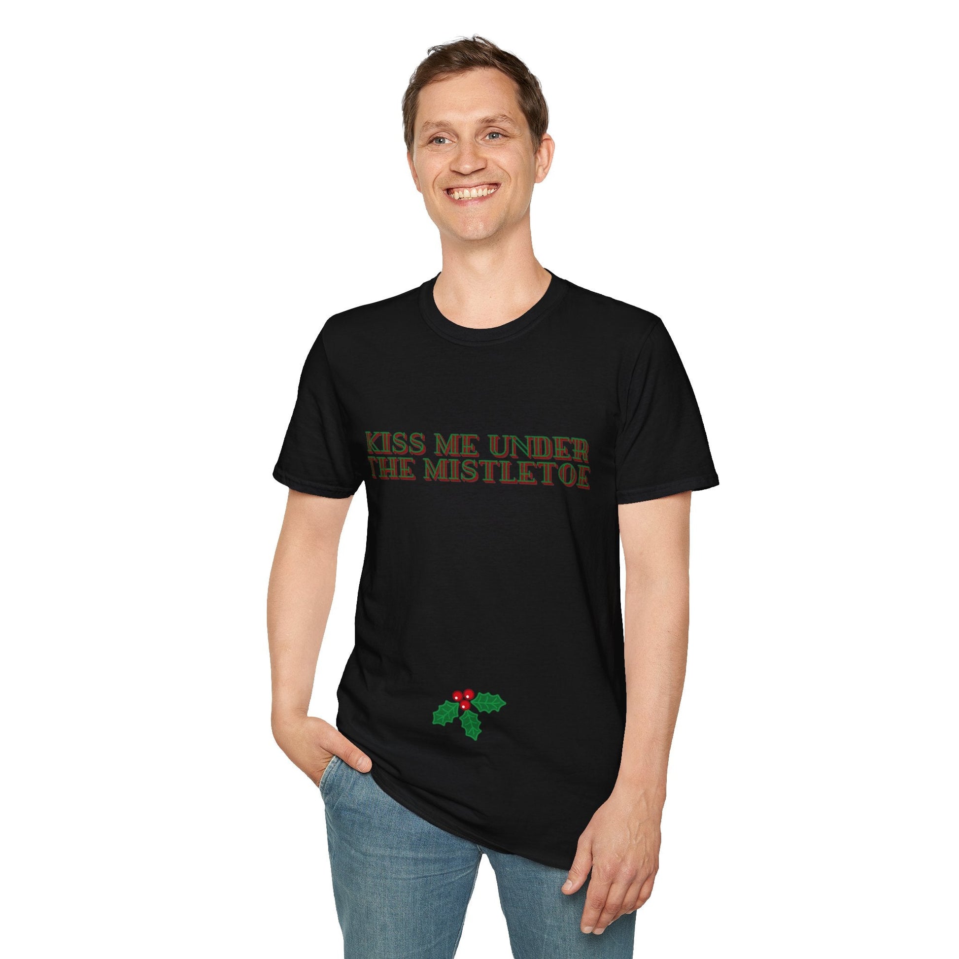 Kiss Me Under The Mistletoe Christmas Unisex Shirt - BRAZEN BUY thsirt shirt