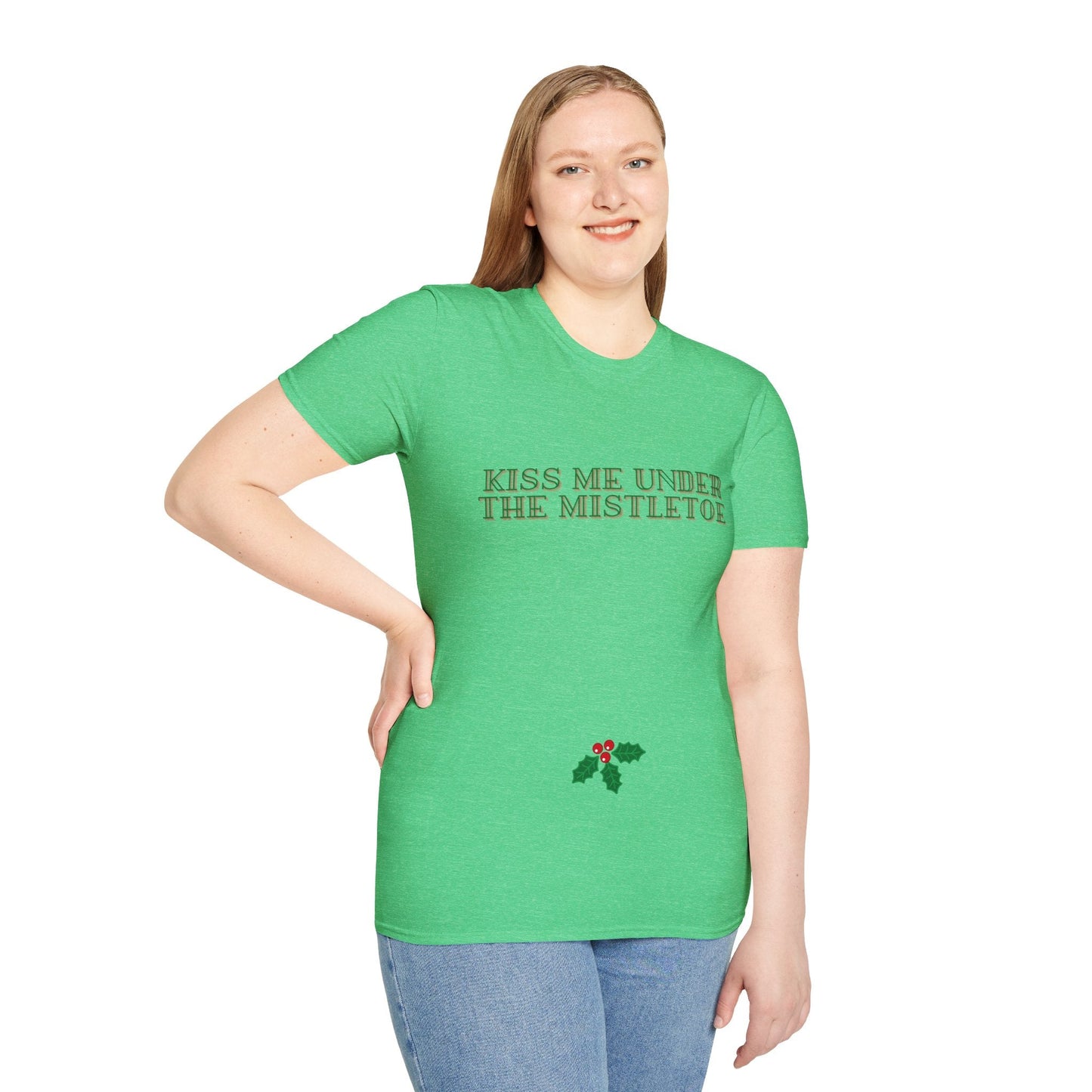 Kiss Me Under The Mistletoe Christmas Unisex Shirt - BRAZEN BUY thsirt shirt
