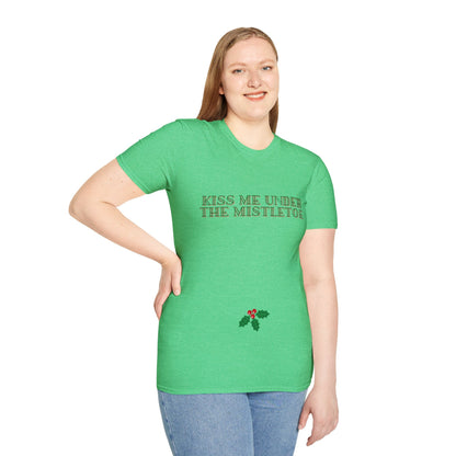 Kiss Me Under The Mistletoe Christmas Unisex Shirt - BRAZEN BUY thsirt shirt