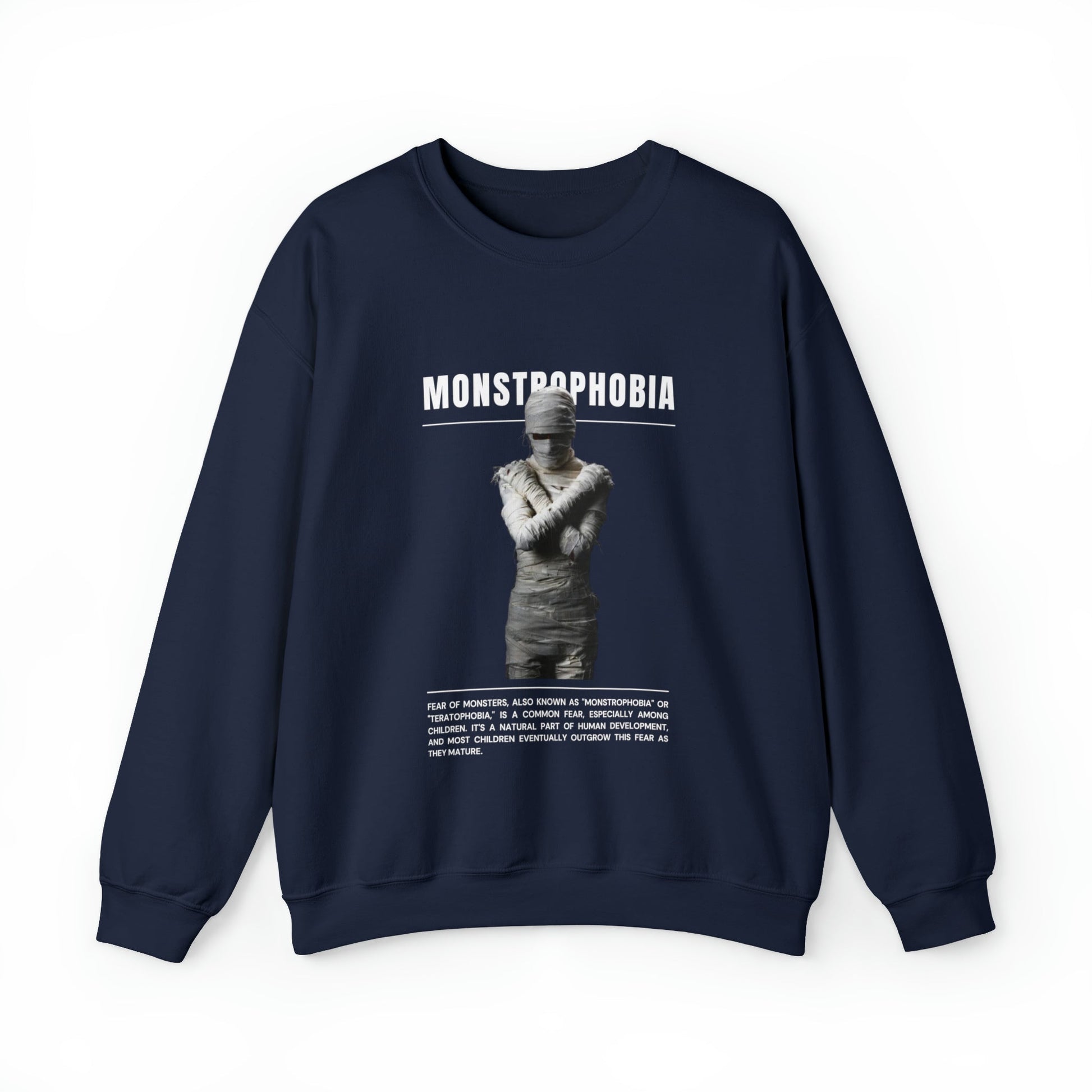 fear of monsters phobia Monstrophobia Fear of Monsters Halloween Sweatshirt – BRAZEN BUY