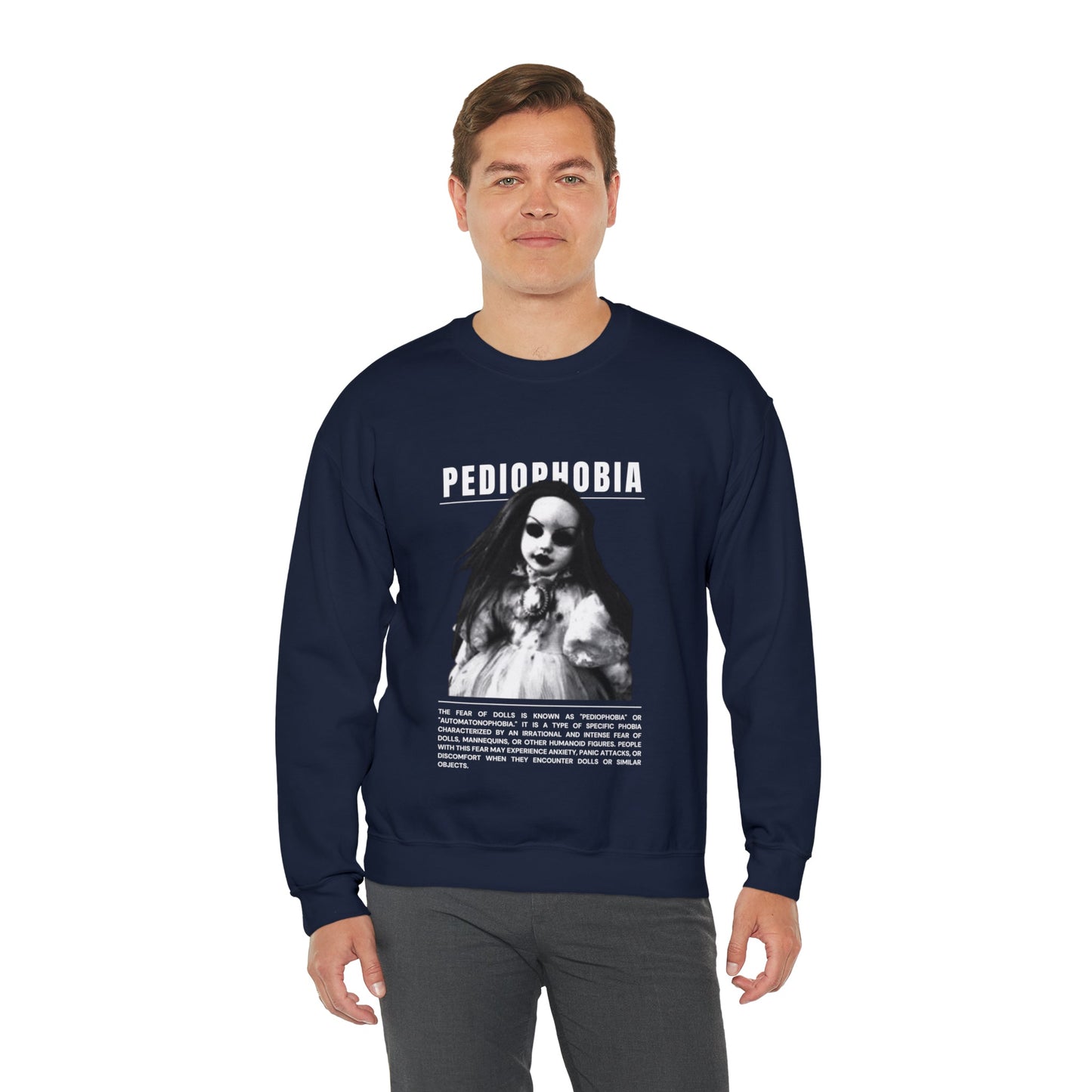 Pediophobia Fear of Dolls Halloween Sweatshirt - BRAZEN BUY thsirt shirt