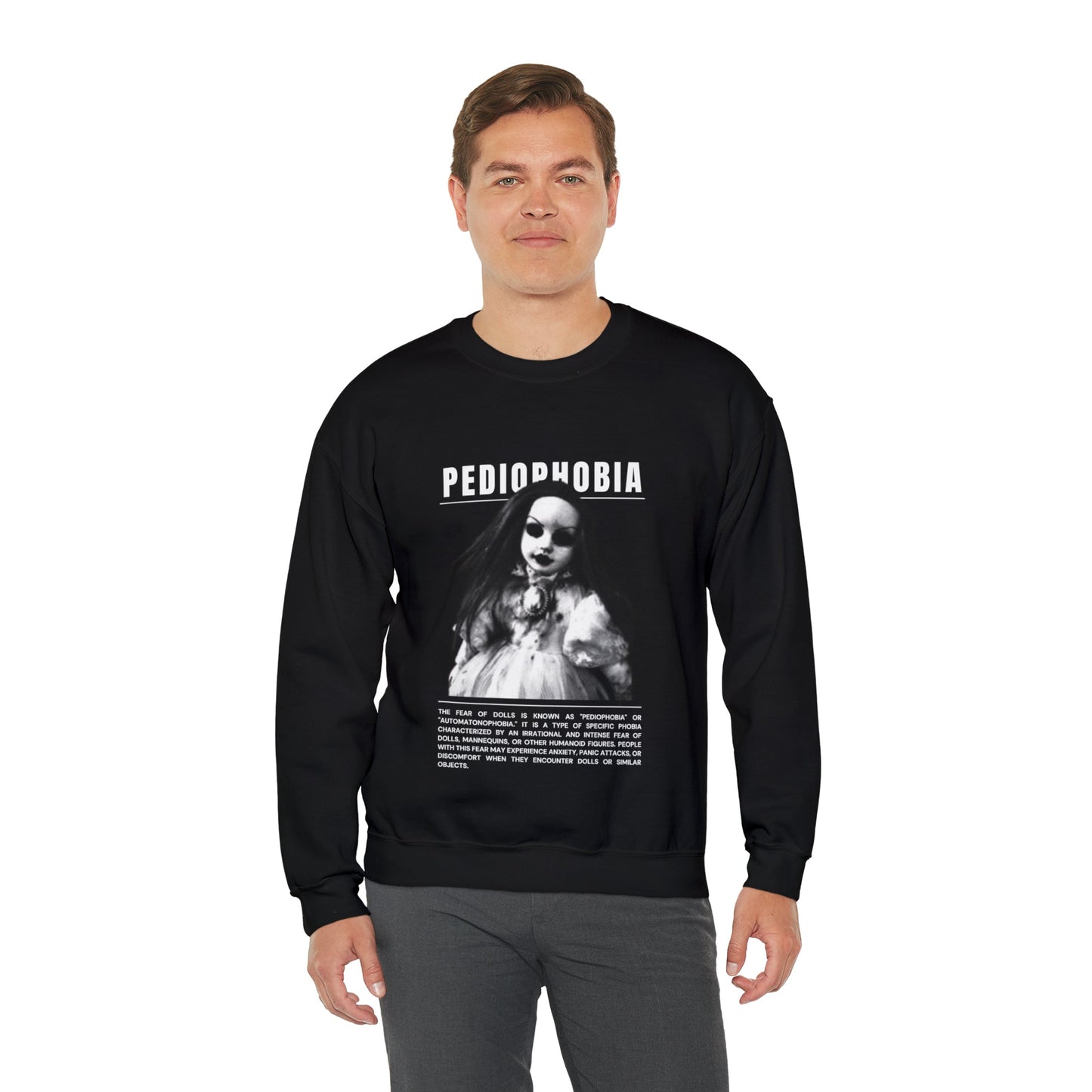 Pediophobia Fear of Dolls Halloween Sweatshirt - BRAZEN BUY thsirt shirt