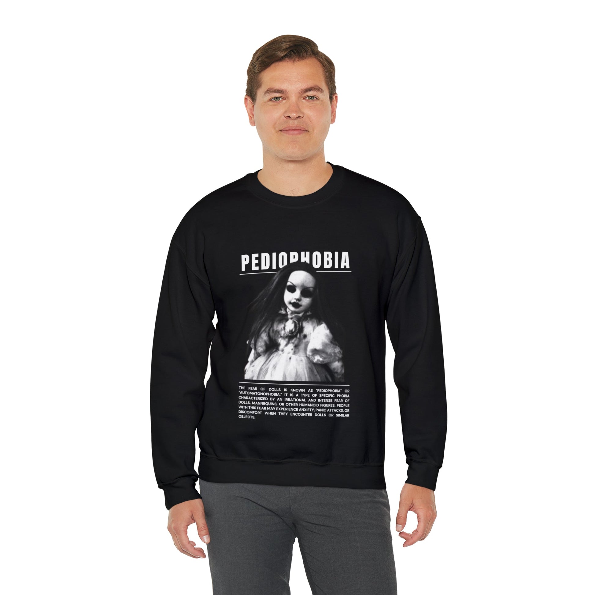 Pediophobia Fear of Dolls Halloween Sweatshirt - BRAZEN BUY thsirt shirt